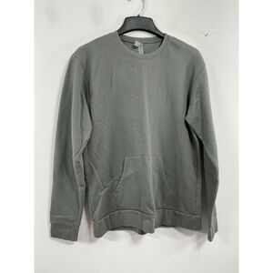 Mens Next Level Apparel Pullover Long Sleeve Sweatshirt Large Gray